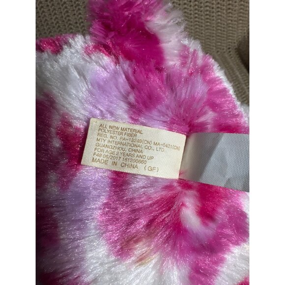 Pink & White Tie-Dye Plush Moose By Dan Dee 14" Stuffed Animal Toy - Picture 6 of 9